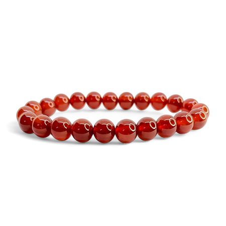 Karneol 8mm pärlor Armband