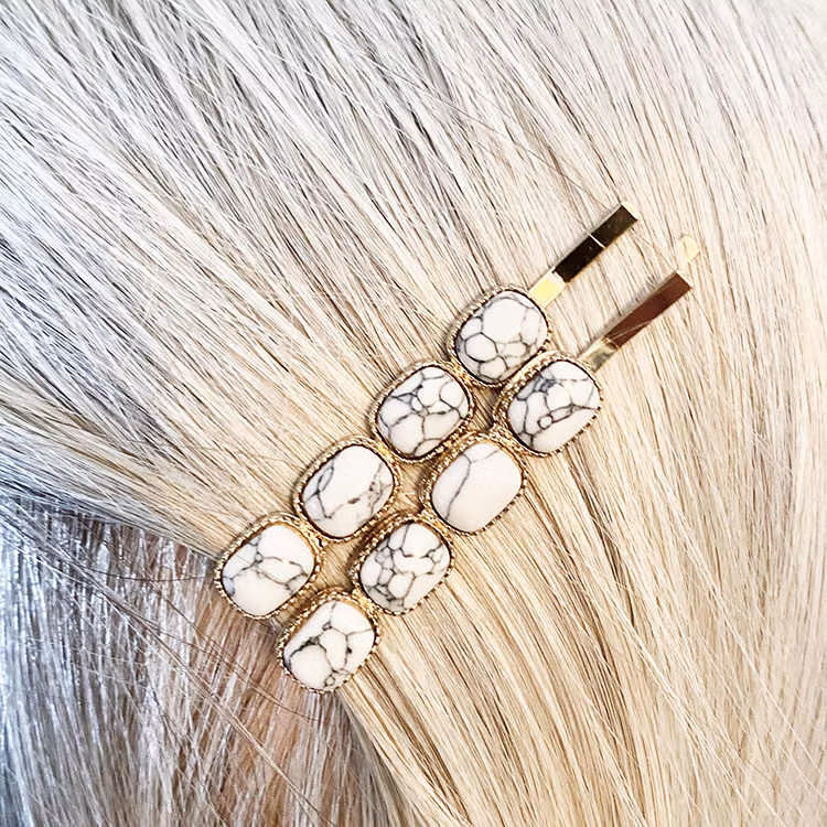 Howlit Vit Hårnål 2-pack