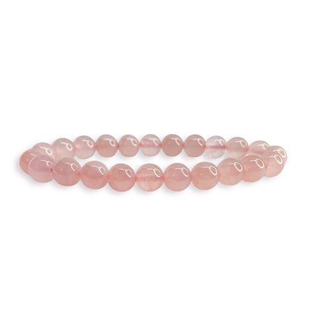 Rosenkvarts 8mm pärlor Armband