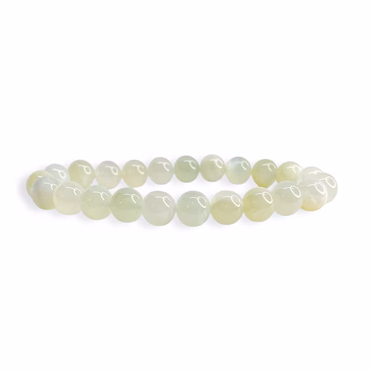 Månsten Vit 8mm pärlor Armband