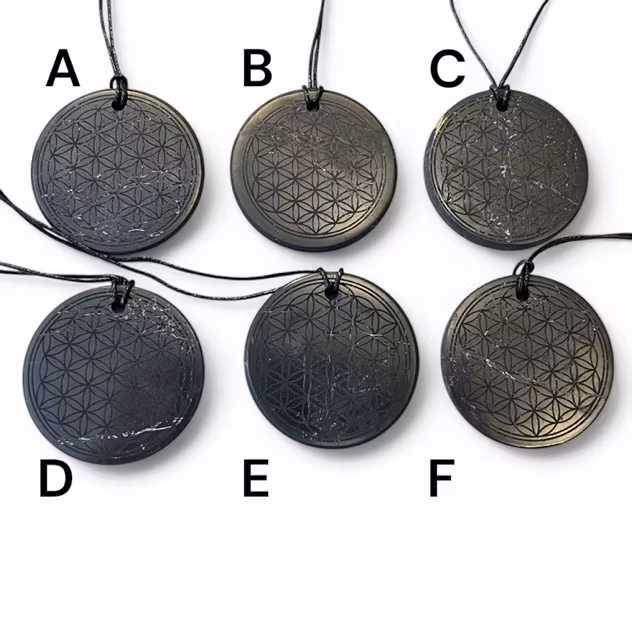 (FYND) Shungit Amulett Flower of Life 5cm