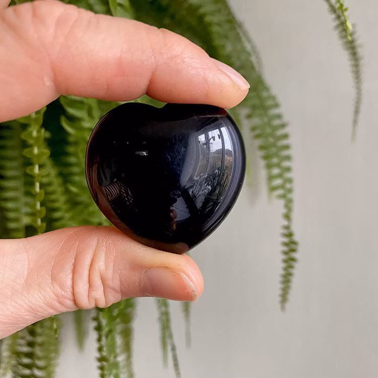 Obsidian Svart Hjärta 4cm