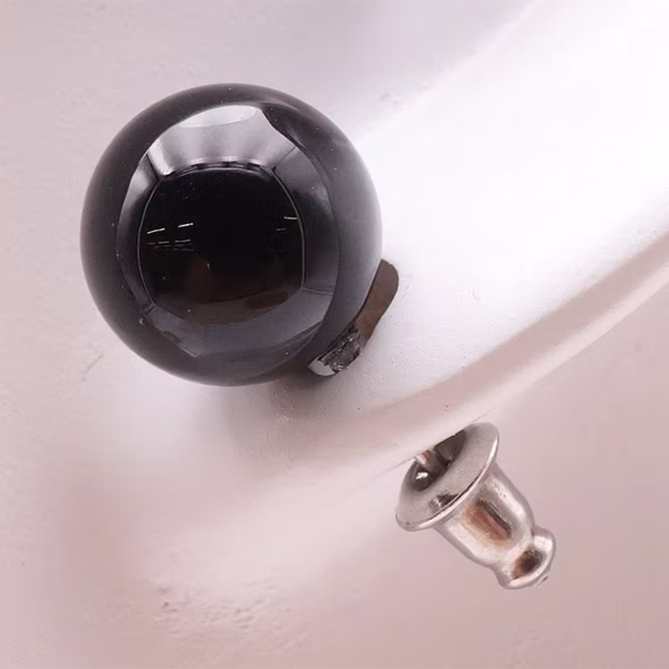 Obsidian Svart Örhängen 10mm pärla