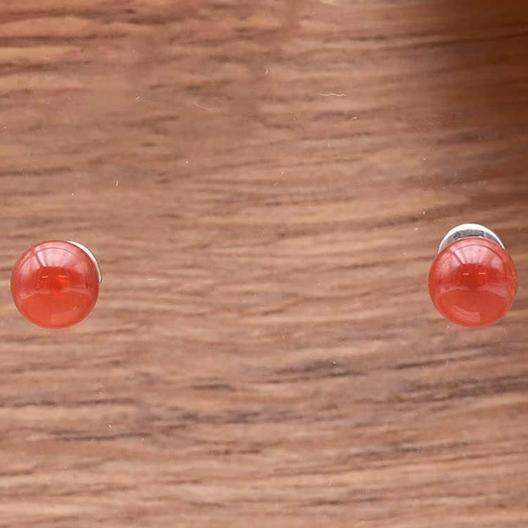 Karneol Örhängen 6mm pärla