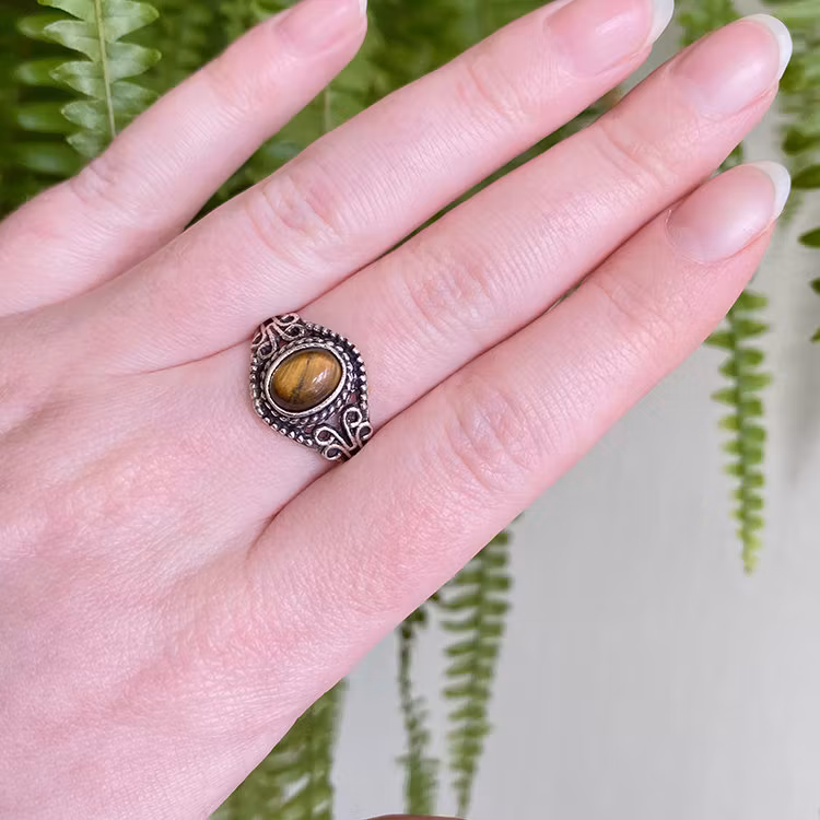 Tigeröga Ring (Ställbar)