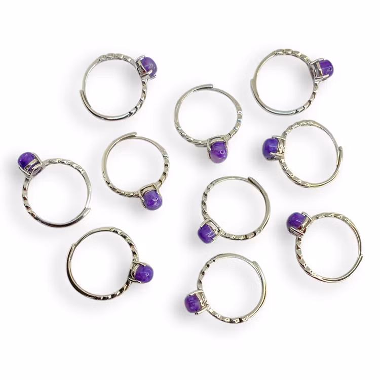 Charoit Ring (Silver 925 Ställbar)