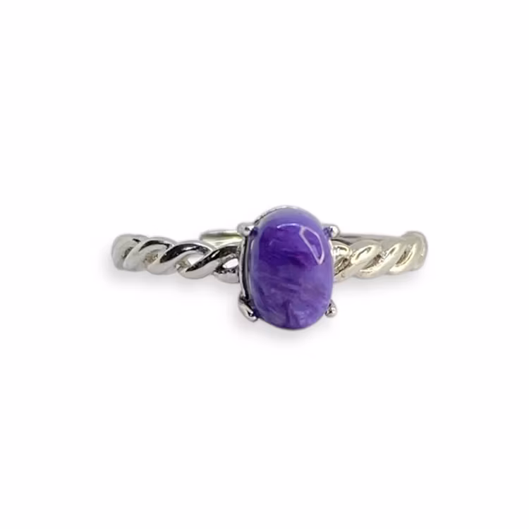 Charoit Ring (Silver 925 Ställbar)