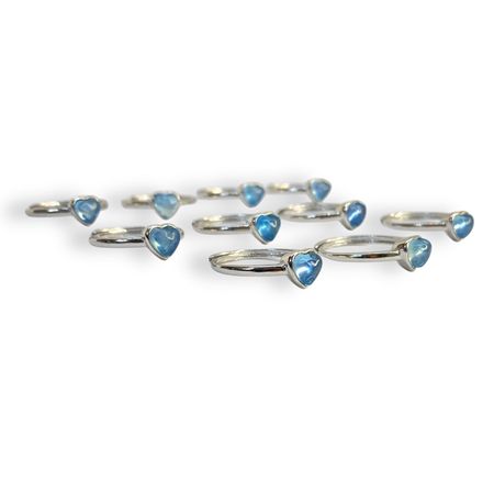 Akvamarin Ring (Silver 925 Ställbar)
