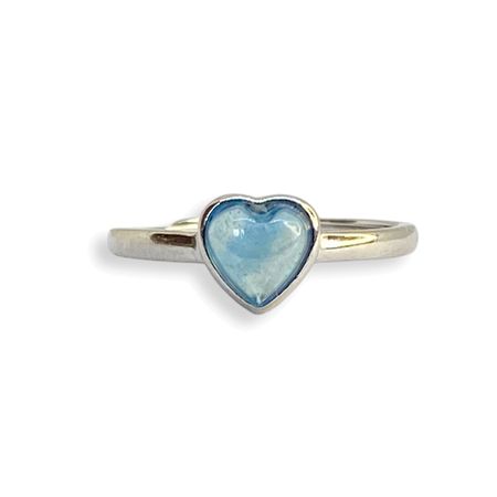 Akvamarin Ring (Silver 925 Ställbar)