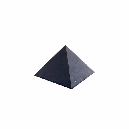 (FYNDD12) Shungit Pyramid 7cm Opolerad