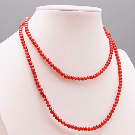 Karneol 4mm Halsband