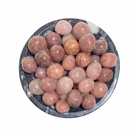 Jordgubbskvarts 100gr Trumlade stenar