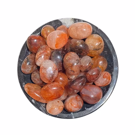 Eldkvarts "Hematoid" AA Trumlade stenar 100gr