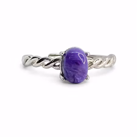 Charoit Ring Silver (925. Ställbar)