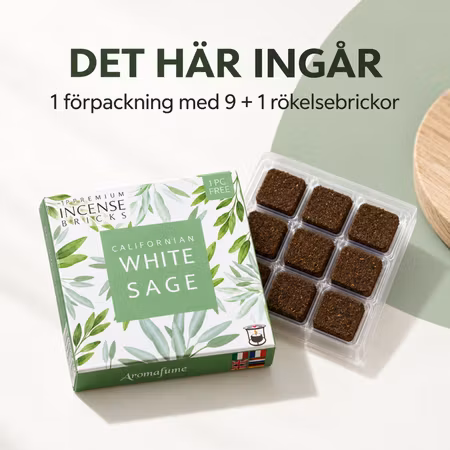 Rökelsebrickor Vit salvia 9st