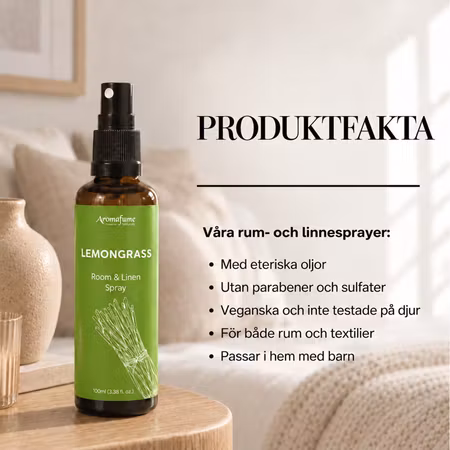 Citrongräs Rum & Linnespray 100ml (Aromafume)
