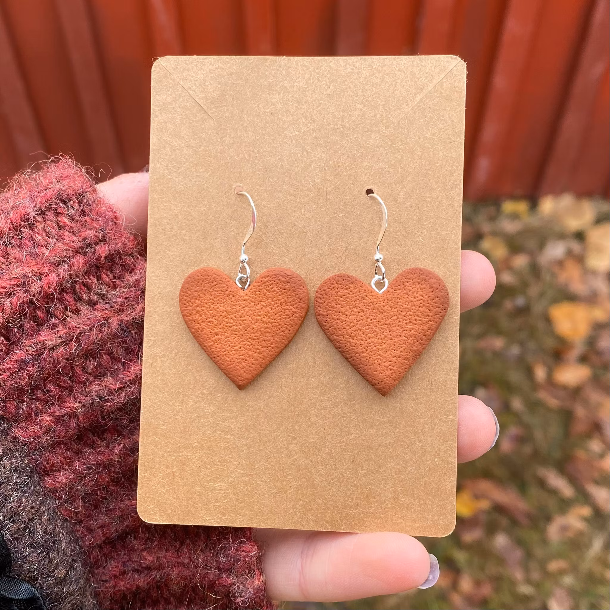 Pepparkakor hjärtan örhängen