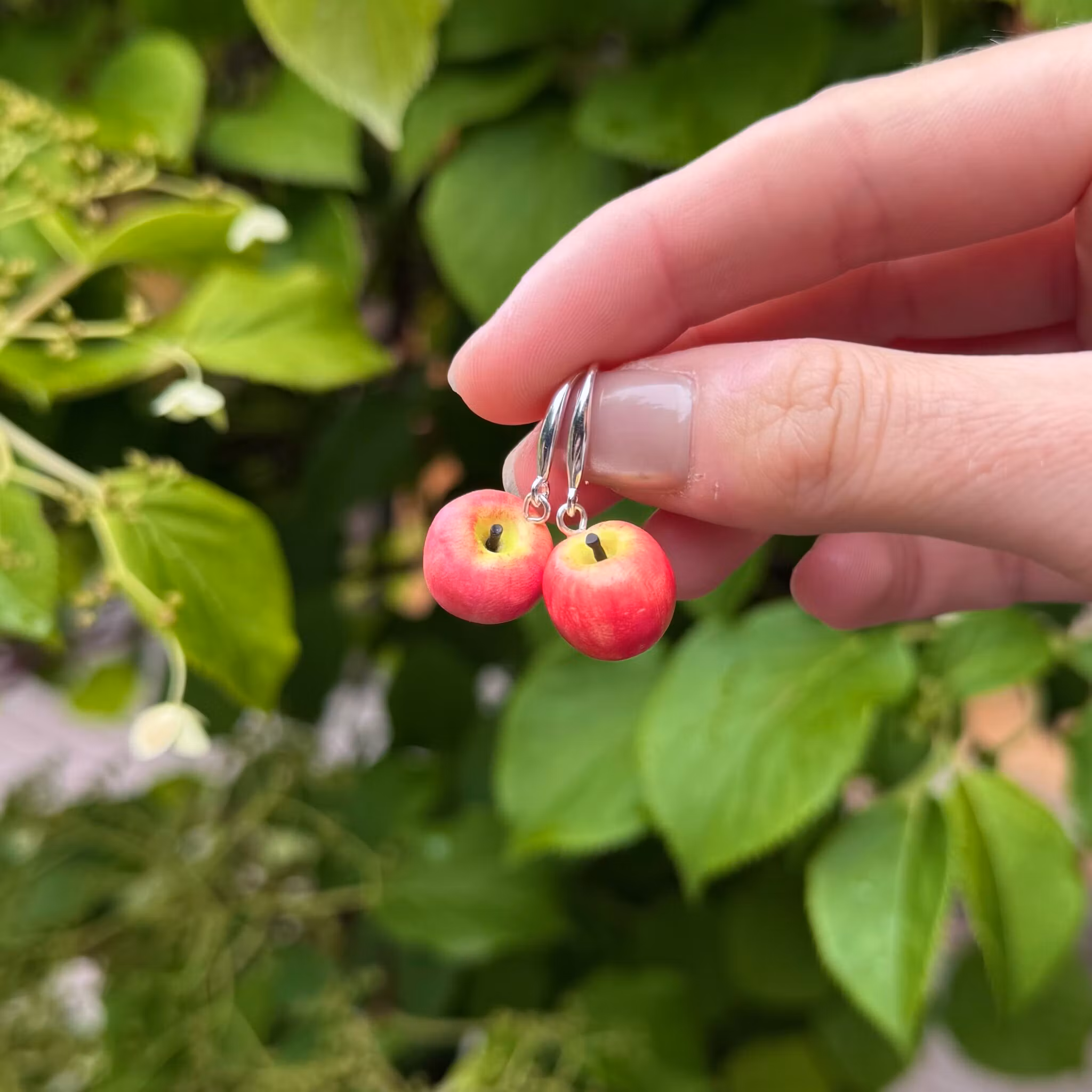 Äpplen Pink Lady örhängen