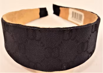 Diadem i svart med mönster
