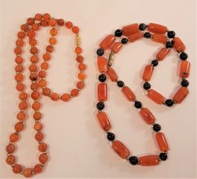 Halsband av Karneol, 2 olika att välja mellan, x1