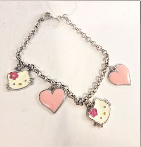 Armband med Hello Kitty-motiv, 4 berlocker