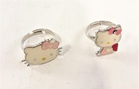 Ring med Hello Kittymotiv, 2 varianter