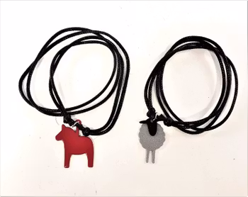 Fint halsband från Spegelns Hemslöjd, 2 varianter