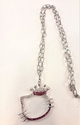 Halskedja med Hello Kittymotiv och strass