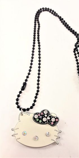 Halsband med Kittyhuvud och strass