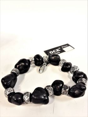 Armband i svart och silver