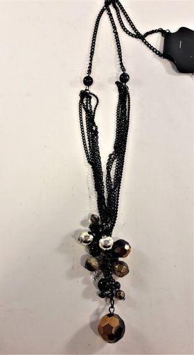 Halsband med hänge svart