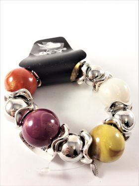 Armband Silver- och Multifärg