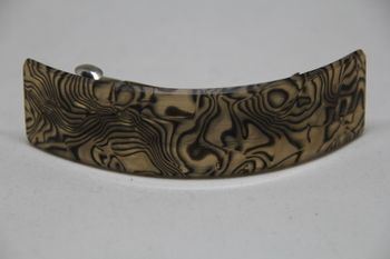 Hårklämma, beige/brun