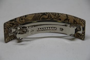 Hårklämma, beige/brun