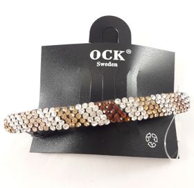 Hårspänne strass gul ton