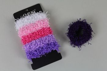 Hårsnodd, 6 st, vit/rosa/röd/ ljuslila/lila/mörklila