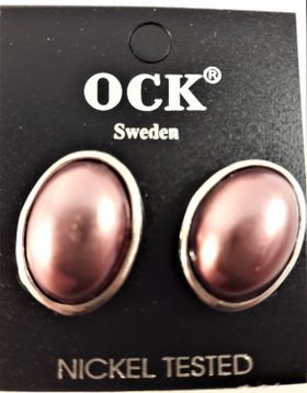 Clipsörhängen för dig utan hål i öronen, ovala, rosa