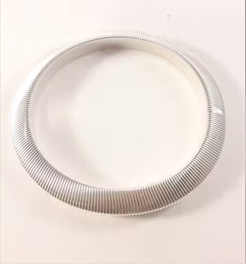 Armband i metall, slätt, vitguldsfärgat