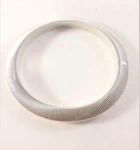 Armband i metall, slätt, vitguldsfärgat