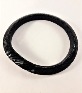 Armband i metall, slätt, svart
