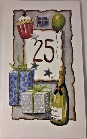 Grattiskort "25 år"