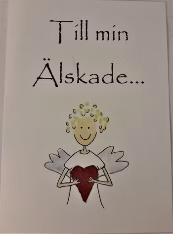 Kort/vykort "Till min älskade"