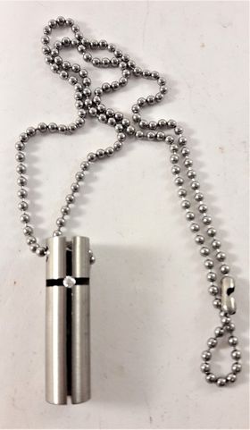 Halsband med Avlångt Hänge Silverfärg