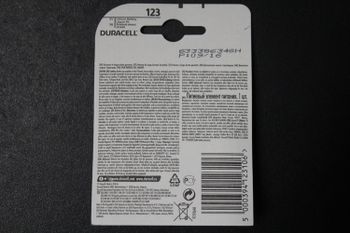 Batteri, Duracell Ultra Lithium 3 volt, CR17345/CR123A/EL123