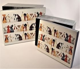 Plåtburk med hundar, x1