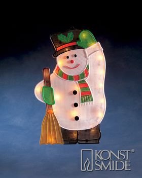 Fönsterdekoration dubbelsidig, snögubbe