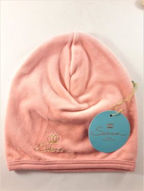 Mössa Sobea, velour, rosa
