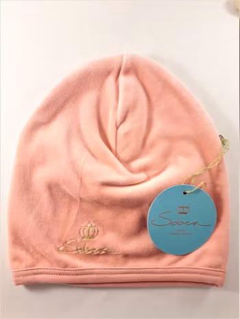 Mössa Sobea, velour, rosa