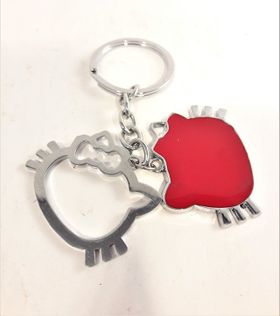 Nyckelring med Hello Kitty-motiv, 2 berlocker