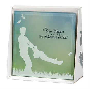 Spegeltavla, Silver Silhouette - Min Pappa är världens bästa!